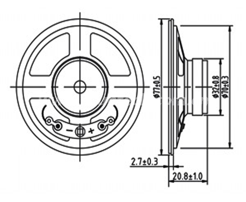 Loudspeaker YD77-01-8F32P 3 Inch Full Range Round Loudspeaker Driver Raw Speaker Parts - ESUNTECH
