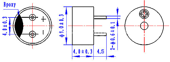 mini magnetic transducer EET9040 low voltage buzzer - ESUNTECH