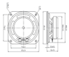 Loudspeaker YD87-3-8F60M 87mm*87mm 3.5inch Square Mylar Cone Waterproof Speaker Components - ESUTECH