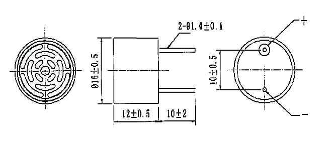small ultrasonic transceiver EUS16F-40TR-P 40khz sensor - ESUNTECH