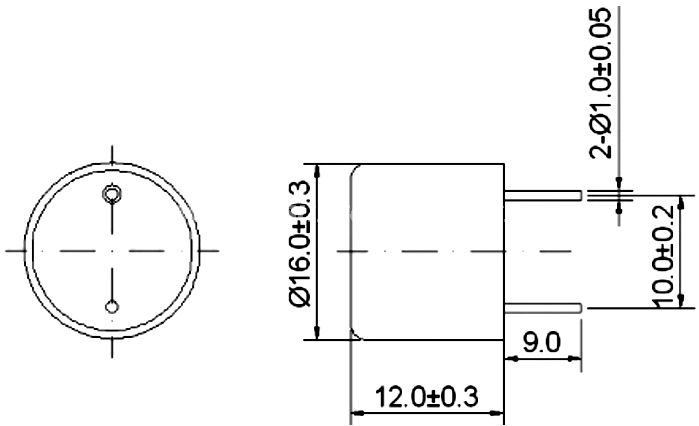 small ultrasonic transceiver EUS16F-40TR-WA 40khz sensor - ESUNTECH
